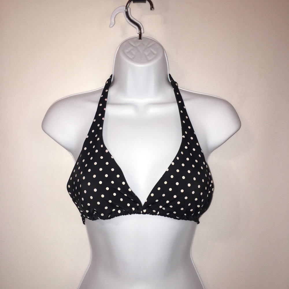 VS black and white polkadot bikini top size M